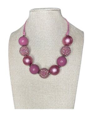5/$25 😻 Purple Retro Acrylic Beaded Necklace
